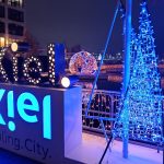 illuminiertes Logo mit Lichtern von Kiel.Sailing.City