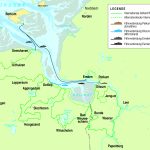 Karte der Fährverbindung Dollard Route